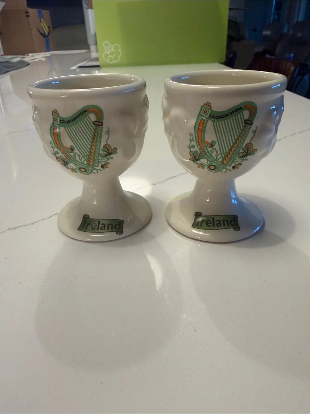 Carrigcraft ”Carrigaline”-Egg Cups -2 lot.  County Cork Ireland -Porcelain
